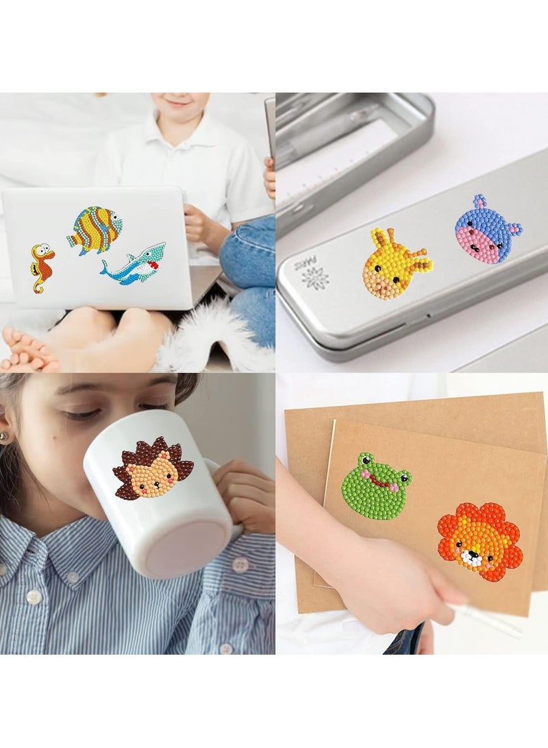 SOLARAE 5D Diamond Painting Stickers Kits for Kids Art and Crafts for Kids Easy to DIY Creative Diamond Mosaic Sticker - Image 3