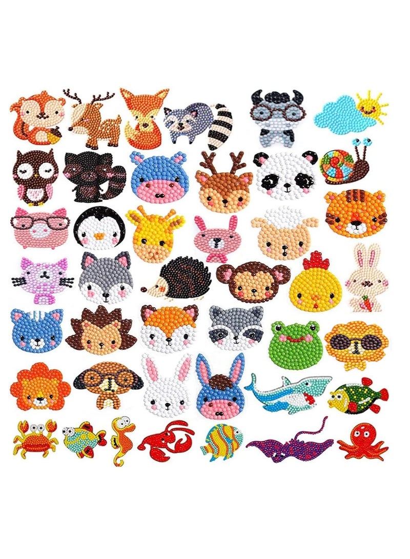SOLARAE 5D Diamond Painting Stickers Kits for Kids Art and Crafts for Kids Easy to DIY Creative Diamond Mosaic Sticker - Image 1