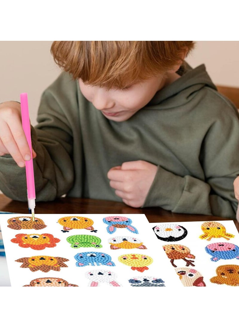 SOLARAE 5D Diamond Painting Stickers Kits for Kids Art and Crafts for Kids Easy to DIY Creative Diamond Mosaic Sticker - Image 4