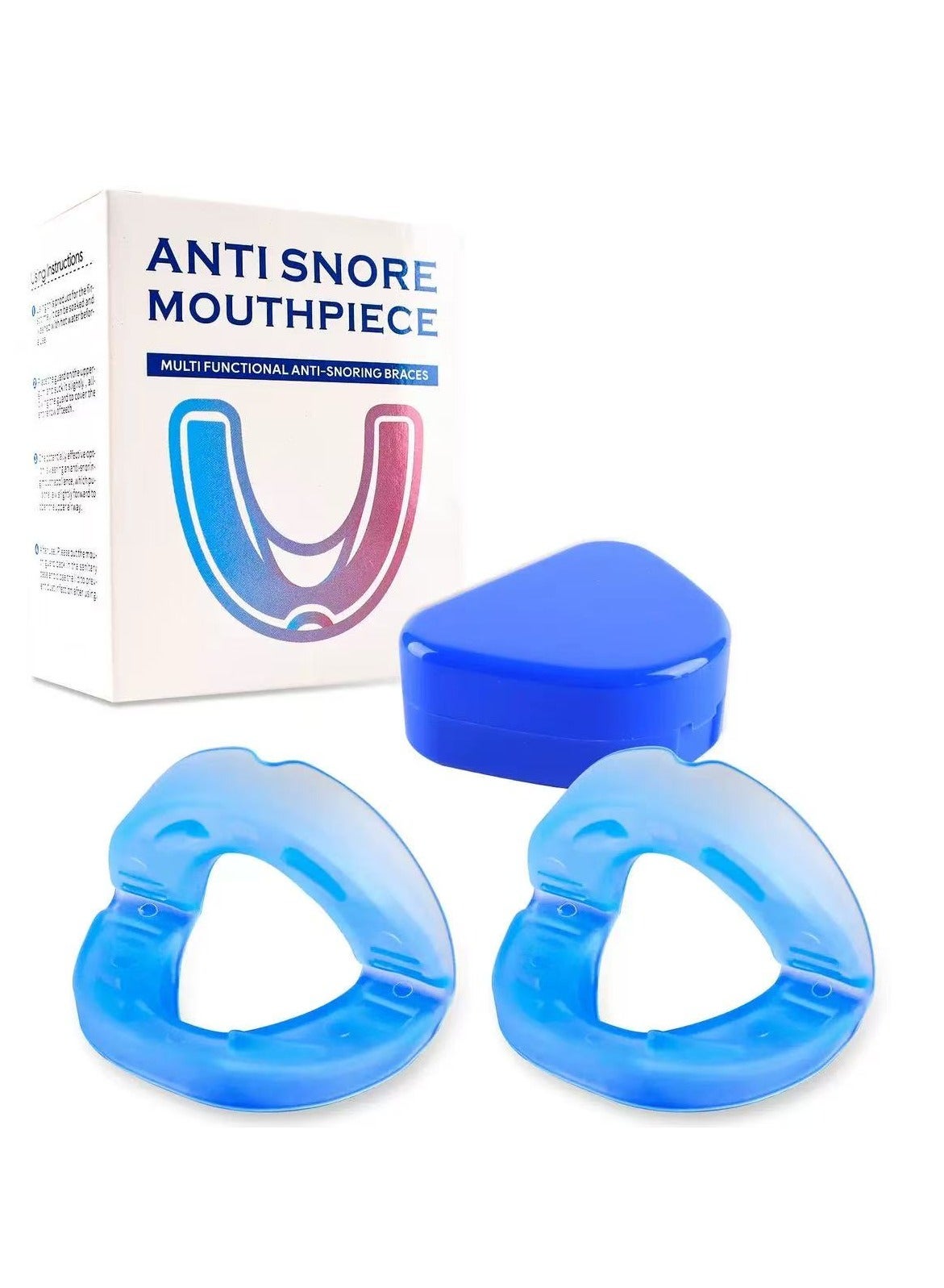 1 piece anti-snoring splint, effective snoring stopper for men and women, high-quality mouth splint against snoring, alternative to nose dilators and nose patches, with storage box