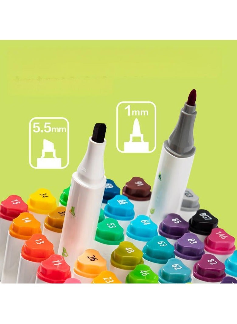 Generic 12 Colors Double-ended Marker Pens, Watercolor Markers,Graphic Professional Design Art Twin Tip Marker Pen Series with Pack Box - Image 2