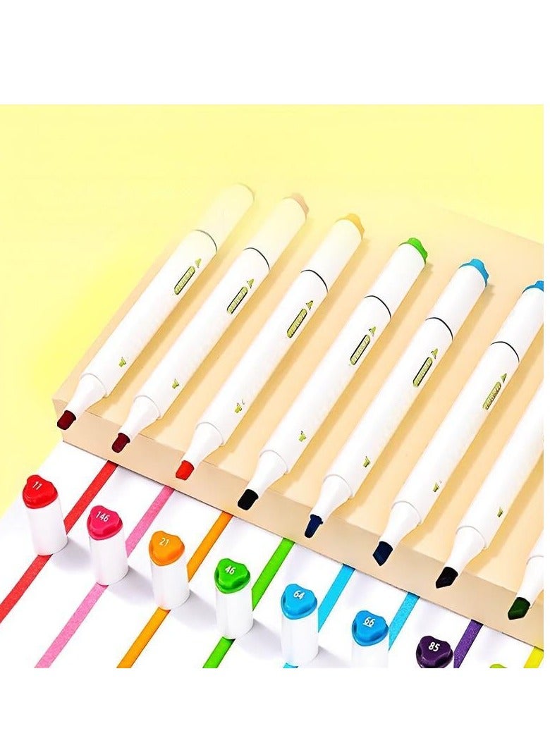 Generic 12 Colors Double-ended Marker Pens, Watercolor Markers,Graphic Professional Design Art Twin Tip Marker Pen Series with Pack Box - Image 3