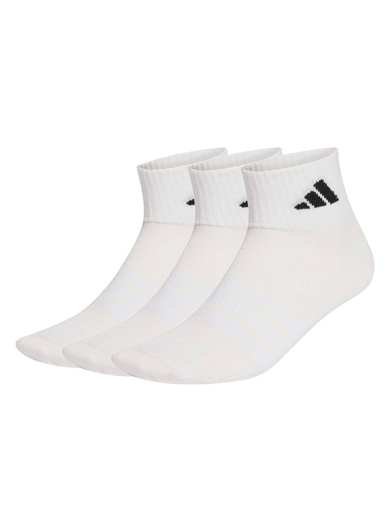 Adidas Thin&Light Sportswear Ankle Socks 3 Pair Pack - Image 1