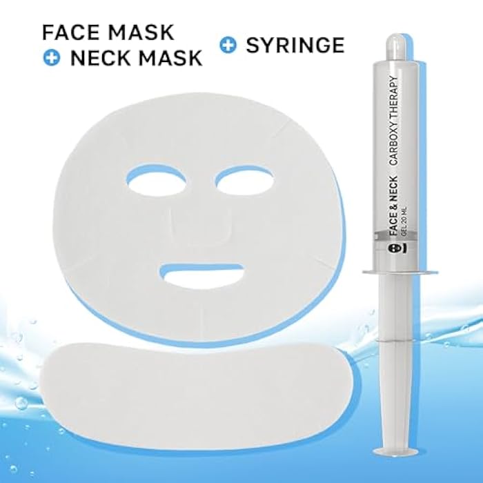 NSC Name Skin Care Korean Carboxy CO2 Therapy Face & Neck Mask Set of 2 - Hydrating Oxygen Carboxytherapy Skincare Sheet Masks - Moisturizing Anti Aging Pore Tightening Brightening Facial Treatment Gel - Image 3