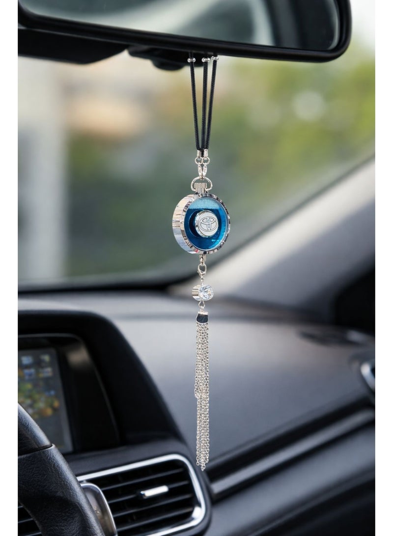ACLIX Refreshing Diffuser Container Car Logo Perfume Pendant Crystal Ornament Car Air Refreshing Diffuser Container for Rearview Mirror Pendant - Image 1