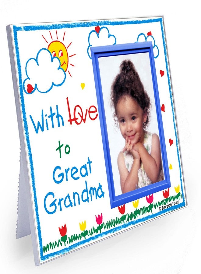 Expressly Yours! Photo Expressions Picture Frame for Great Grandma | "With Love to Great Grandma" | Classic Crayola Cute Picture Frame | Measures 8.25 x 7 inches | Holds a 3.5 x 5 inch Photo | Easy to Mail - Image 1
