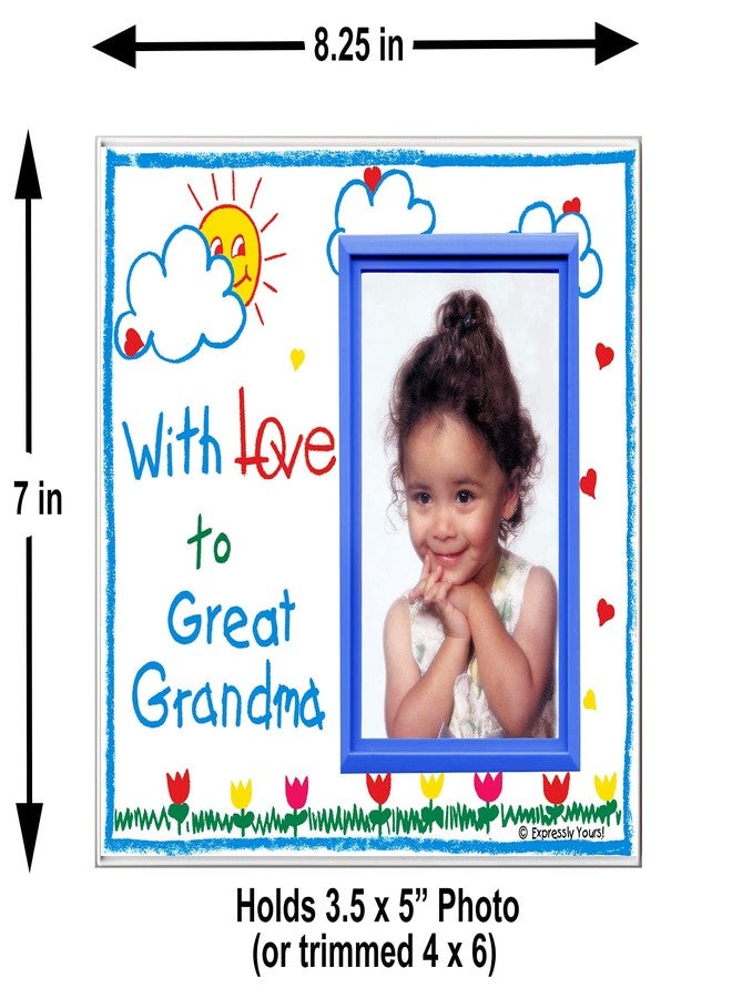 Expressly Yours! Photo Expressions Picture Frame for Great Grandma | "With Love to Great Grandma" | Classic Crayola Cute Picture Frame | Measures 8.25 x 7 inches | Holds a 3.5 x 5 inch Photo | Easy to Mail - Image 4