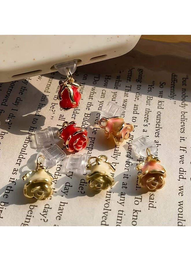 مقبس غبار الهاتف من سبيكة الوردة السوداء لواجهة أندرويد Type C - Image 3