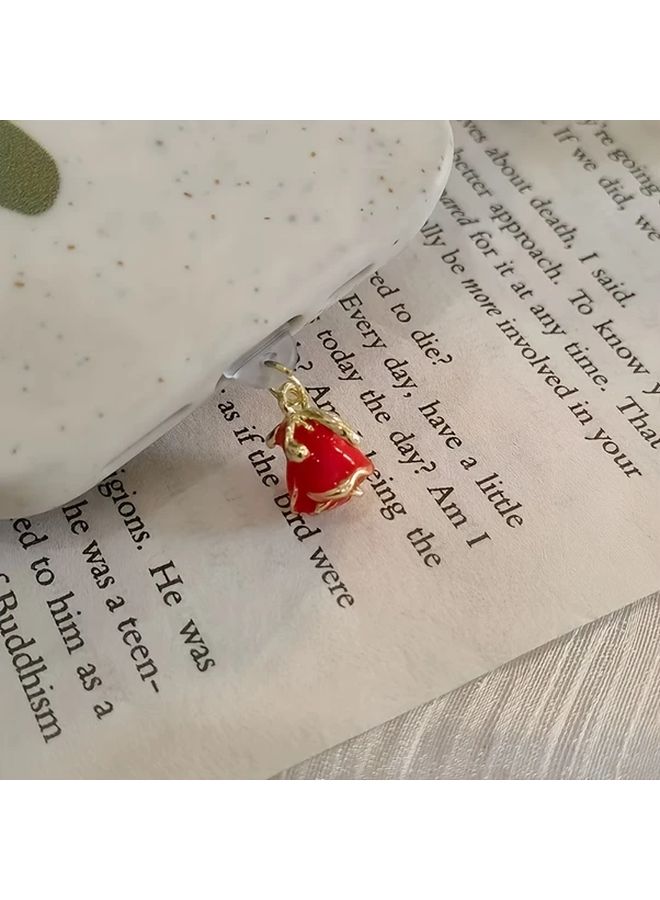 مقبس غبار الهاتف من سبيكة الوردة السوداء لواجهة أندرويد Type C - Image 5