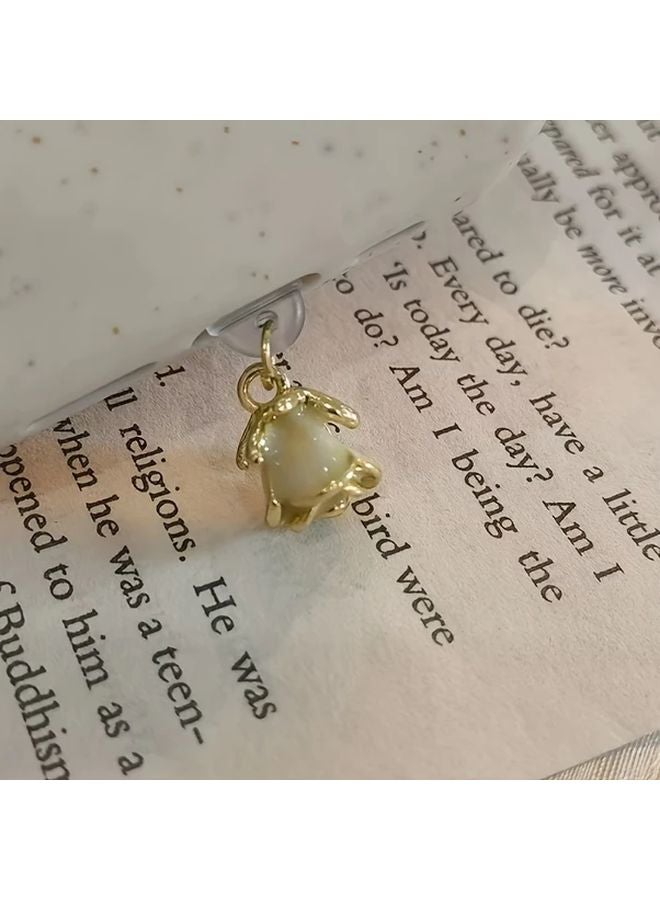 مقبس غبار الهاتف من سبيكة الوردة السوداء لواجهة أندرويد Type C - Image 4