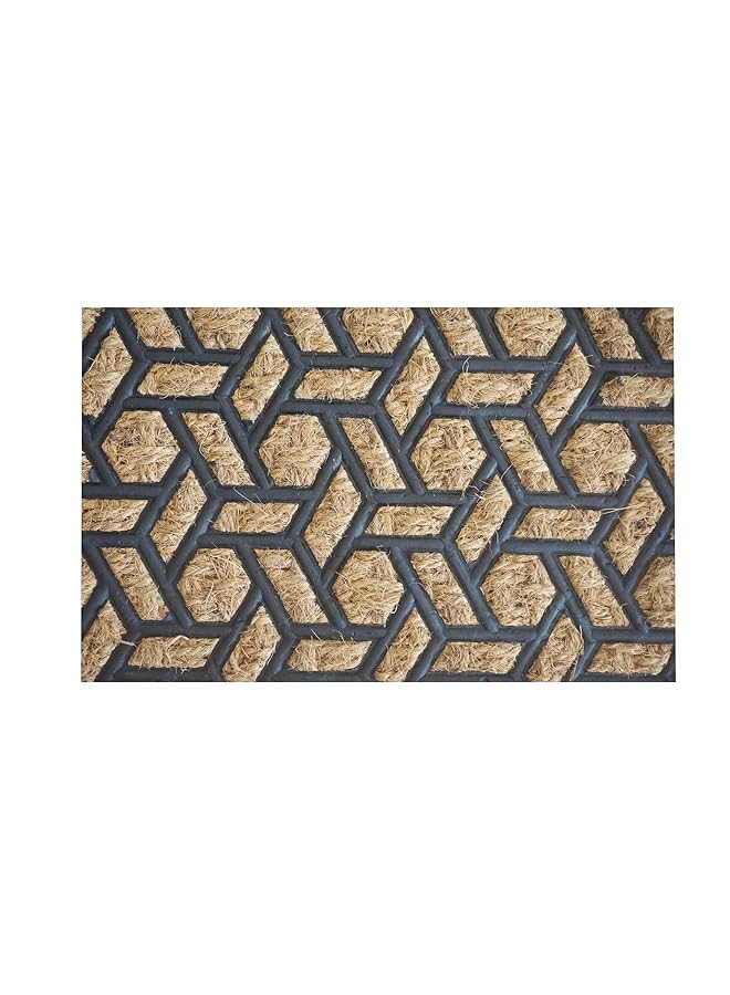 أوركيد سجادة باب نصف دائرية مصبوبة من بنما طبيعية مقاس 40×60 سم، سجادة باب أمامية متينة للاستخدام الخارجي، سجادة مدخل مضادة للانزلاق، سجادة باب خارجية مضادة للأوساخ، سجادة باب خلفية مطاطية Rb 6781 - Image 3