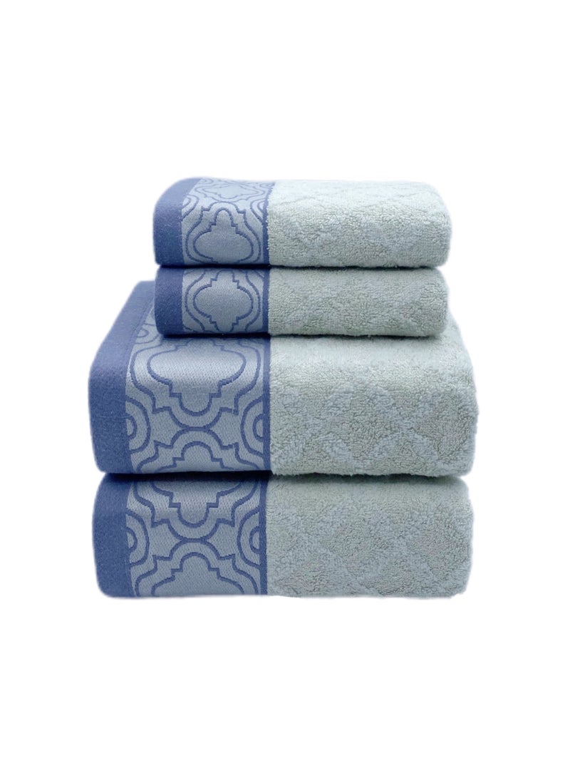Soft and absorbent cotton thickened and quick drying luxury hotel bath towel set size 70 * 140cm environmentally friendly and durable bathroom daily home spa sports and travel (grey) - Image 1