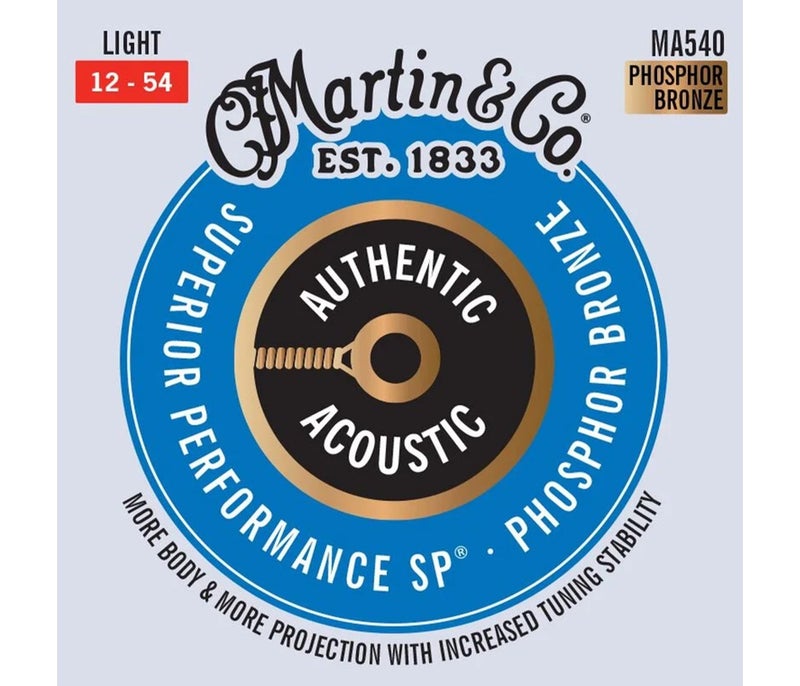 Martin سلاسل مارتن BULKBOXMA540 25-SETS للأكورديون الصوتي أداء فائق 92/8 برونز فوسفوري خفيف - 012-.054 - Image 3