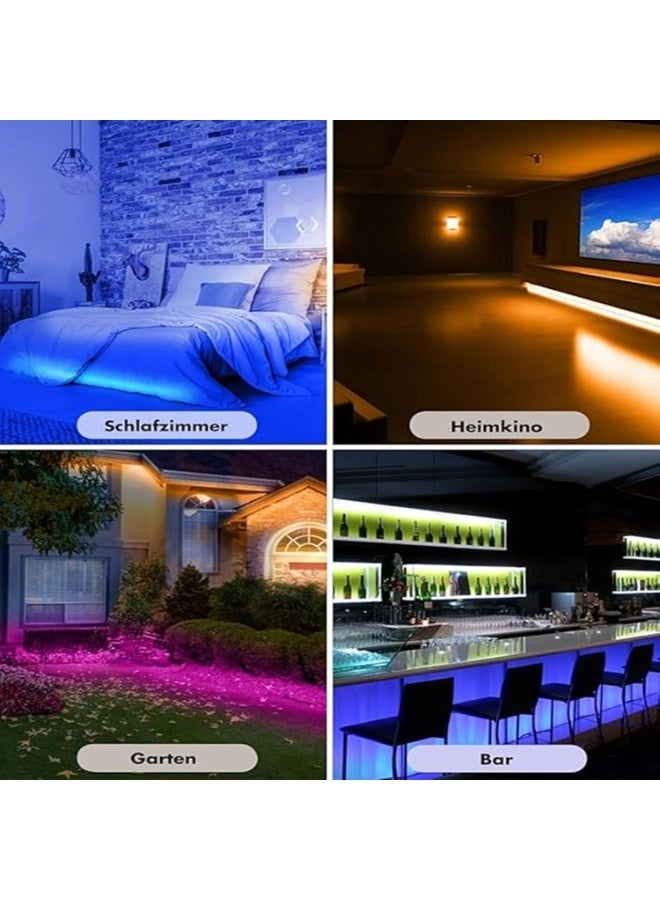 R.G.B LED Strip Light 50M/164FT – Color Changing Strip Light with Remote Control | Waterproof Flexible Strip Light for Indoor/Outdoor Use | Decorative Lighting for Home, Garden, Events - Image 2