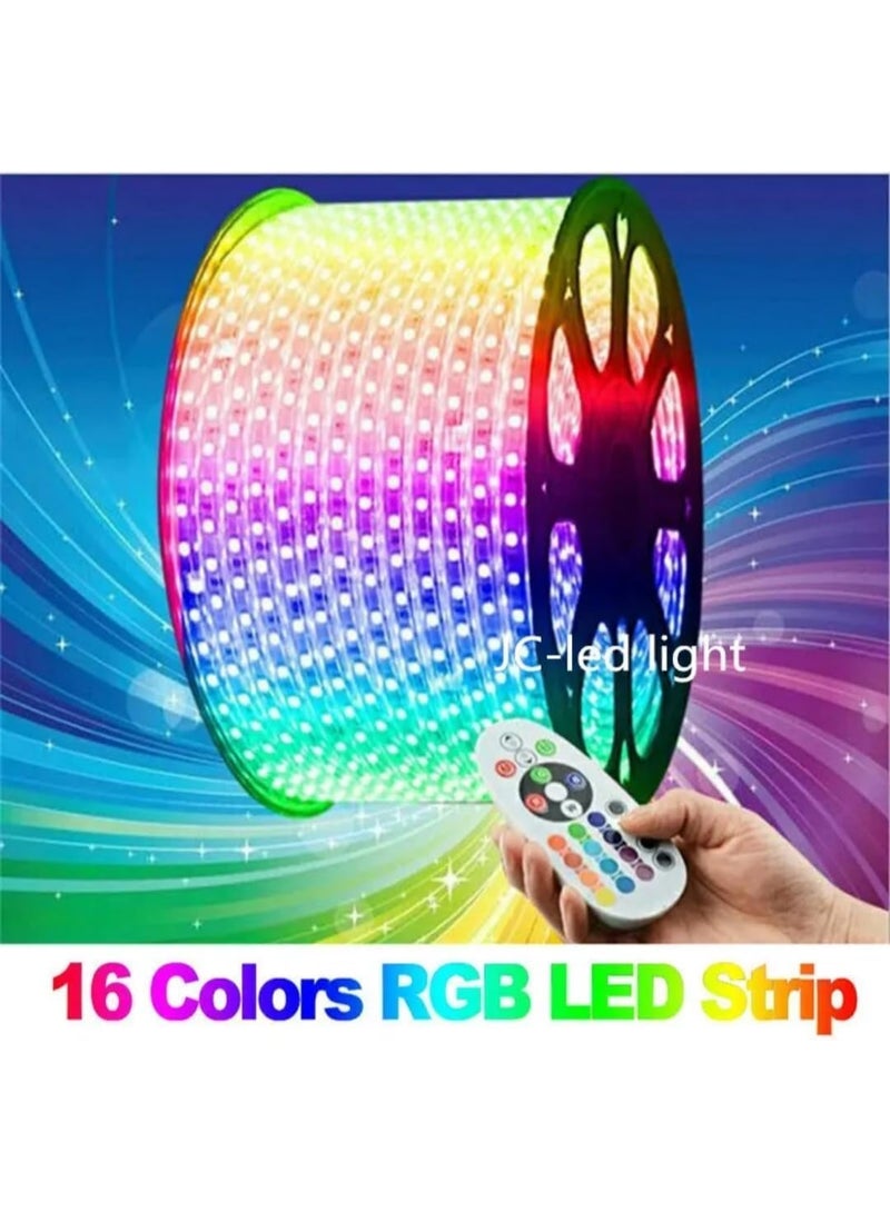 R.G.B LED Strip Light 50M/164FT – Color Changing Strip Light with Remote Control | Waterproof Flexible Strip Light for Indoor/Outdoor Use | Decorative Lighting for Home, Garden, Events - Image 5