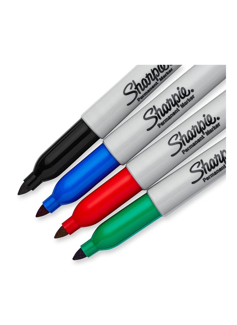 Sharpie - مجموعة من 4 أقلام تحديد دائمة برأس رفيع ومتعددة الألوان - Image 1