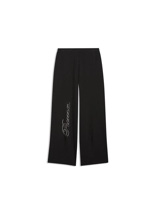 Puma PUMA Black Essentials Graphics Bedazzled Slouchy Pants Women for Women | Best Price UAE