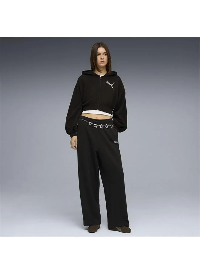 Puma PUMA Black Essentials Graphics Bedazzled Slouchy Pants Women for Women | Best Price UAE