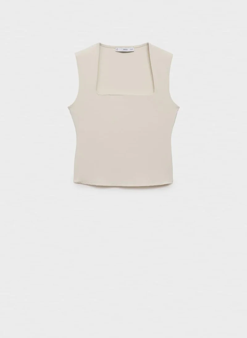 MANGO Fitted top with wide straps