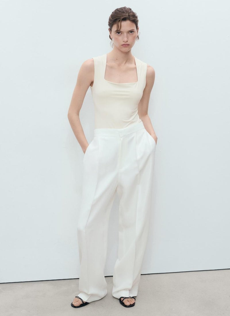 مانجو بلوزة ضيقة بأشرطة عريضة - Image 1