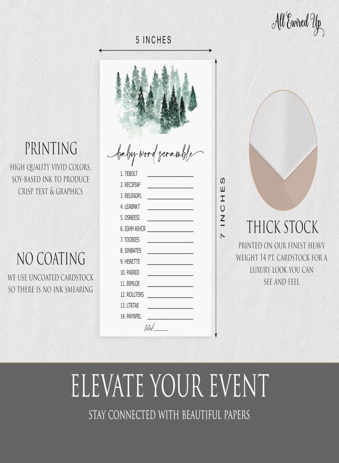 All-Ewired-Up All Ewired Up 50 Baby Shower Word Scramble Game (50-Cards) Fun Game Activity, Gender Neutral Boy or Girl, Baby It’s Cold Outside Winter Wonderland Decorations Adventure Awaits - Image 4