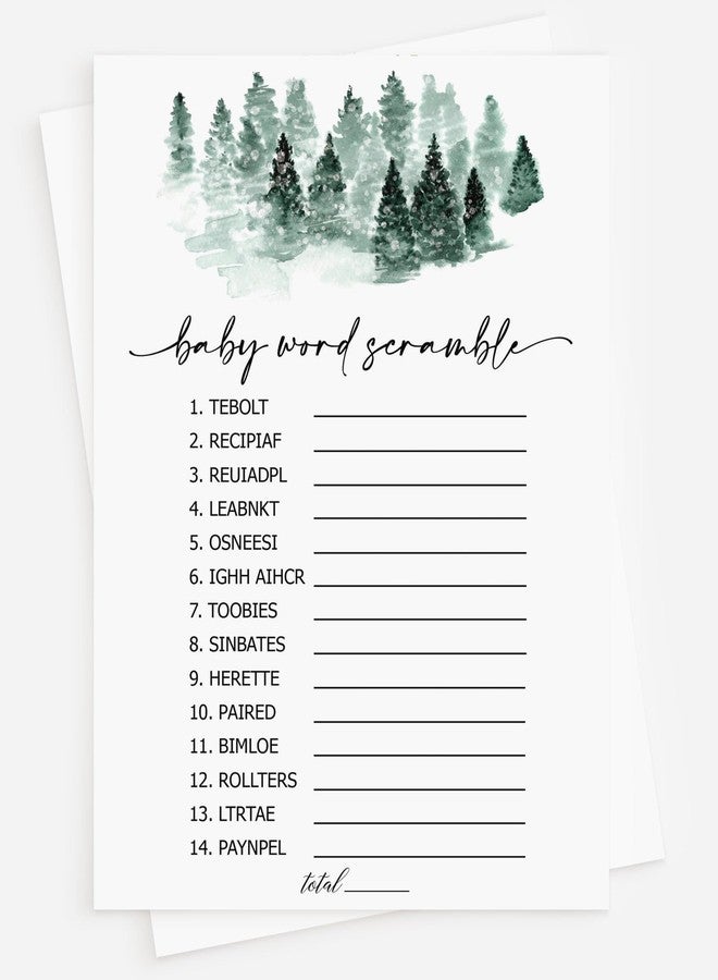 All-Ewired-Up All Ewired Up 50 Baby Shower Word Scramble Game (50-Cards) Fun Game Activity, Gender Neutral Boy or Girl, Baby It’s Cold Outside Winter Wonderland Decorations Adventure Awaits - Image 1