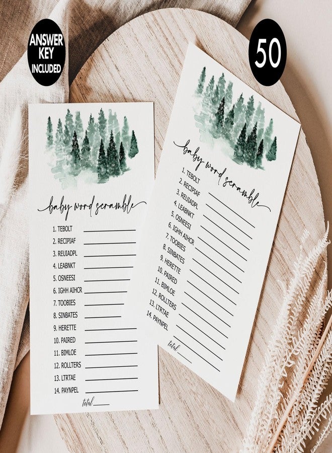 All-Ewired-Up All Ewired Up 50 Baby Shower Word Scramble Game (50-Cards) Fun Game Activity, Gender Neutral Boy or Girl, Baby It’s Cold Outside Winter Wonderland Decorations Adventure Awaits - Image 3