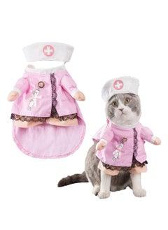 A.M Dog Costume Nurse Clothes Halloween Cat Nurse Outfit Small Animal Funny Holiday Apparel for Puppy Kitten Rabbit Piggy nurse dog clothes  - Image 1