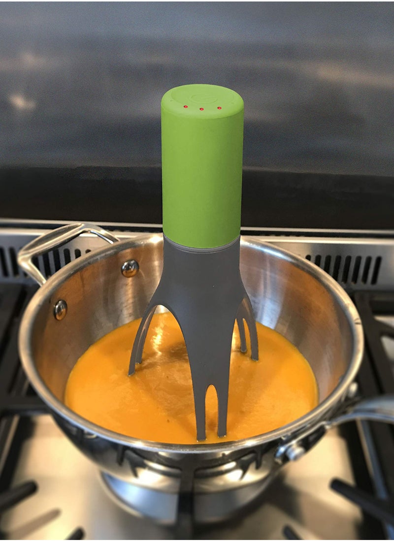 Generic - Portable Electric Triangle Whisk 3 Speed Adjustable Hand Mixer Ideal for Frappe Matcha Eggs and Hot Chocolate Green - Image 1
