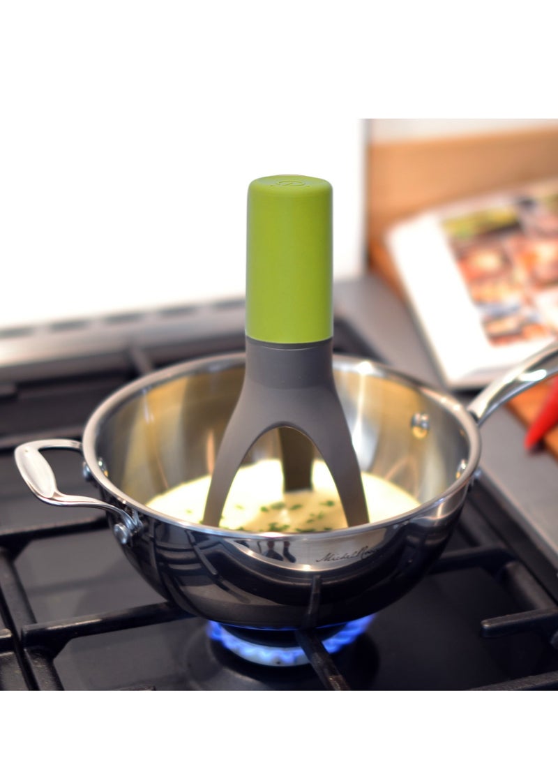 Generic - Portable Electric Triangle Whisk 3 Speed Adjustable Hand Mixer Ideal for Frappe Matcha Eggs and Hot Chocolate Green - Image 1