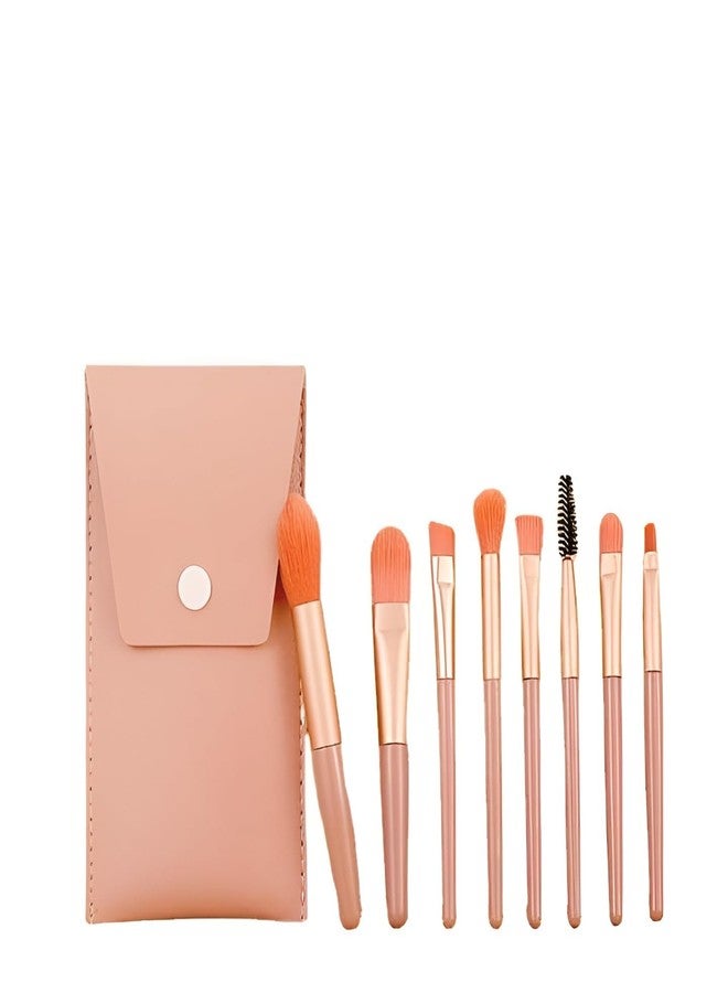 ZITWA 8 Pcs Brush Set With Pouch, Makeup Brushes Premium Synthetic Kabuki Foundation, Concealers, Eye Shadows Professional Blush, Face Powder, Highlighter, Contour, Blending Eyeliner (Pink) - Image 2