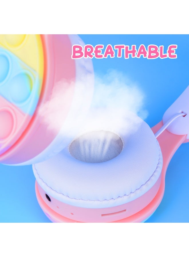 general M6 Bubble Cat Ear Headset Bluetooth Headset Macaron Children's Decompression Bubble Wireless Headset - Image 3