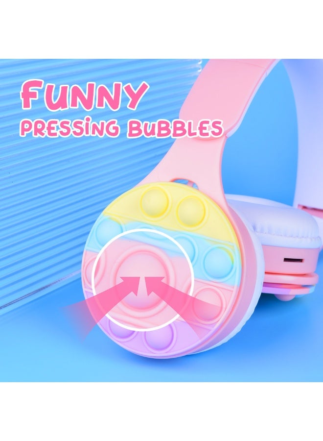 general M6 Bubble Cat Ear Headset Bluetooth Headset Macaron Children's Decompression Bubble Wireless Headset - Image 4