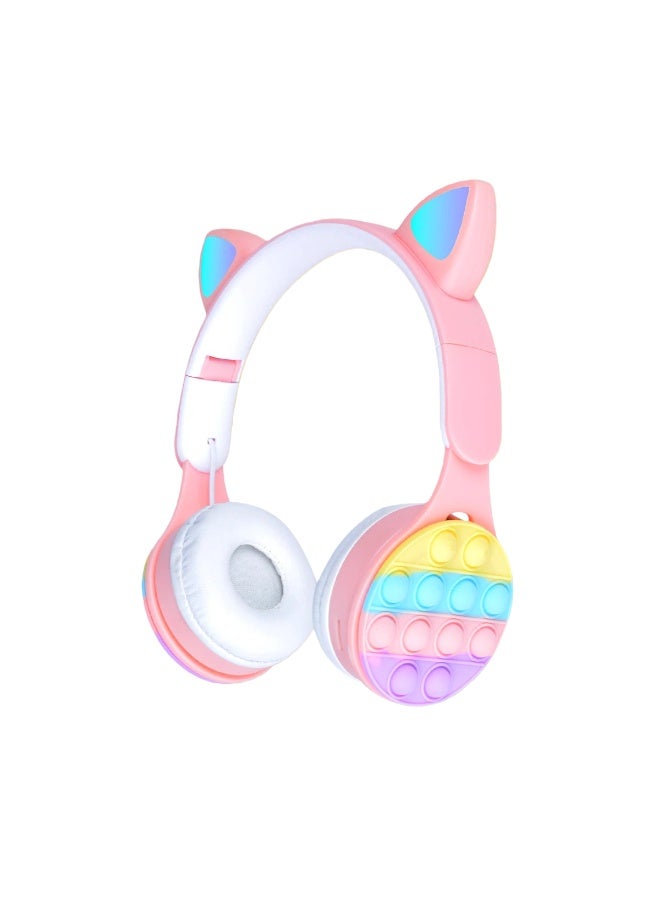 general M6 Bubble Cat Ear Headset Bluetooth Headset Macaron Children's Decompression Bubble Wireless Headset - Image 1