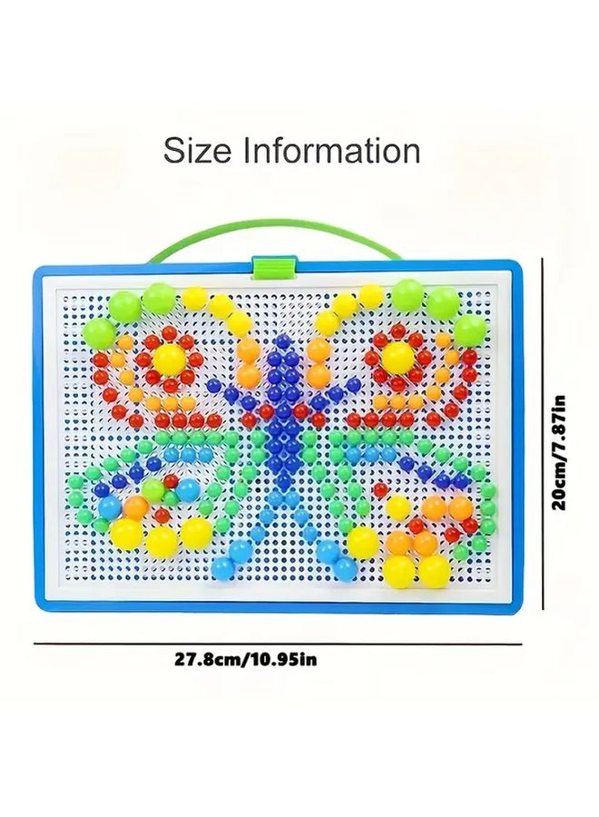 لغز فطر ملون 296 قطعة تصميم فراشة لعبة تعليمية اصنعها بنفسك للأطفال - Image 3