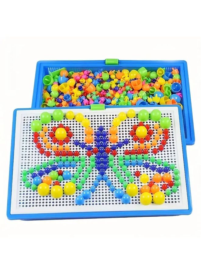 لغز فطر ملون 296 قطعة تصميم فراشة لعبة تعليمية اصنعها بنفسك للأطفال - Image 2