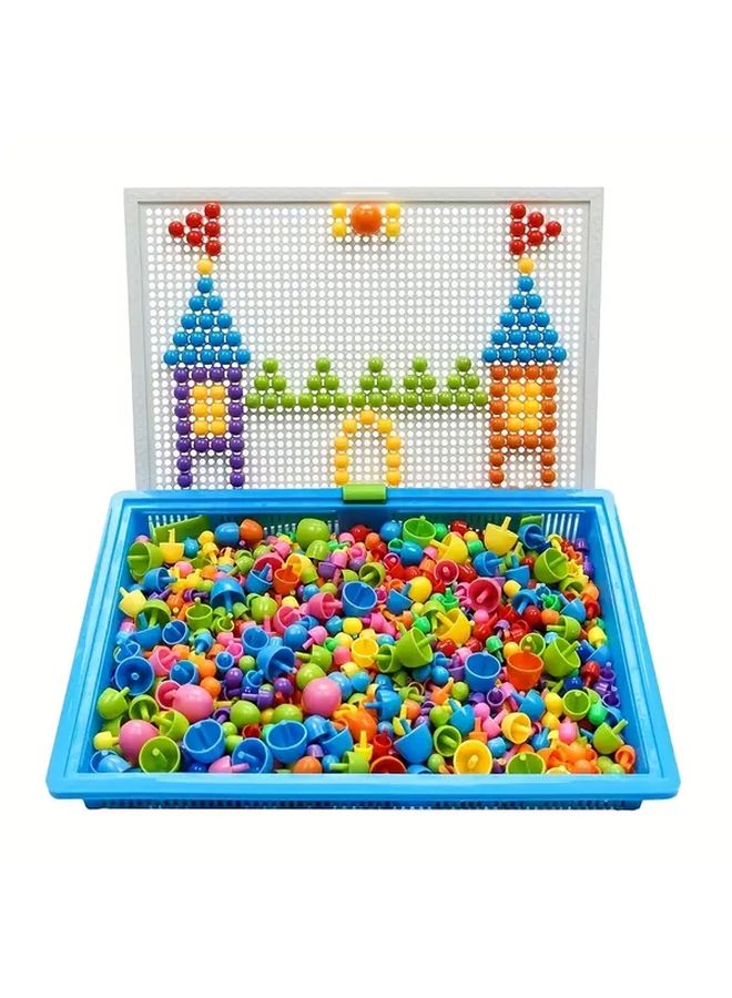 لغز فطر ملون 296 قطعة تصميم فراشة لعبة تعليمية اصنعها بنفسك للأطفال - Image 4