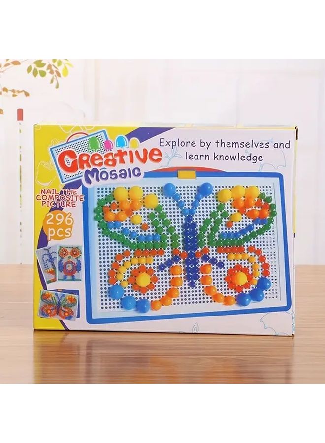 لغز فطر ملون 296 قطعة تصميم فراشة لعبة تعليمية اصنعها بنفسك للأطفال - Image 5