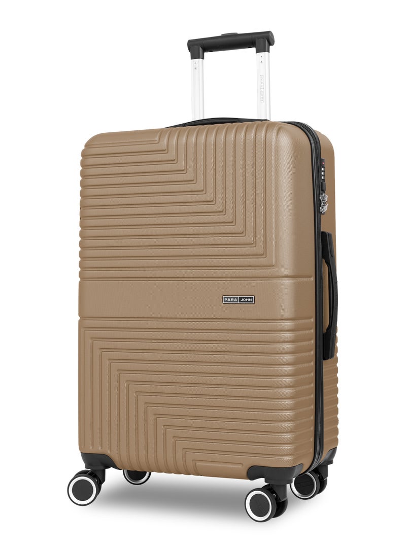 PARAJOHN Strato Lightweight ABS Hard Side 8 Spinner Wheels Luggage checked-in Trolley Bag with Lock 28 inch - Champagne - Image 1
