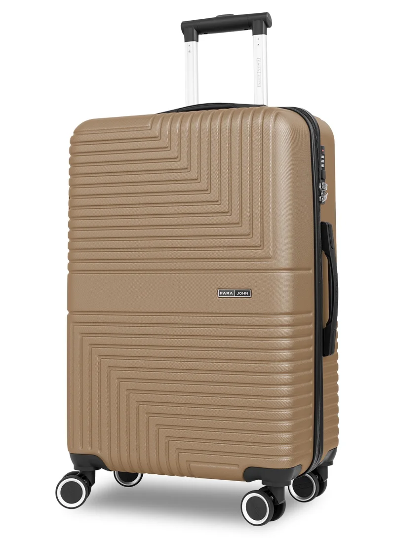 بارا جون Strato Lightweight ABS Hard Side 8 Spinner Wheels Luggage checked-in Trolley Bag with Lock 28 inch - Champagne