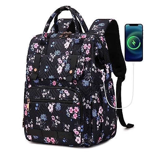 Hidds Laptop Backpack Purse for Women Work Business College School Commuter Computer Bag Large Girls Nurse Teacher Bookbags Anti Theft Ladies Travel Daypack with Charging Port for 156 Inch Laptops - Image 1
