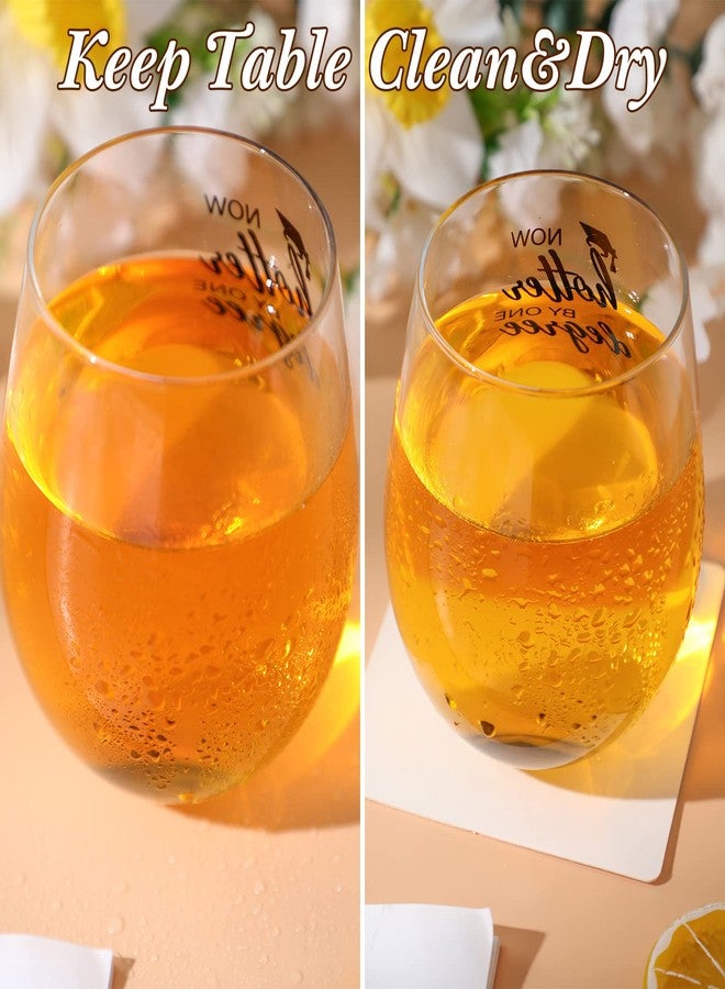 تاوباري مجموعة تاوباري من 50 قطعة من قواعد الأكواب الورقية للاستخدام مرة واحدة، قواعد أكواب مربعة فارغة من الورق المقوى مقاس 4 بوصات للمشروبات والأعمال اليدوية وحفلات الزفاف (أبيض) - Image 4