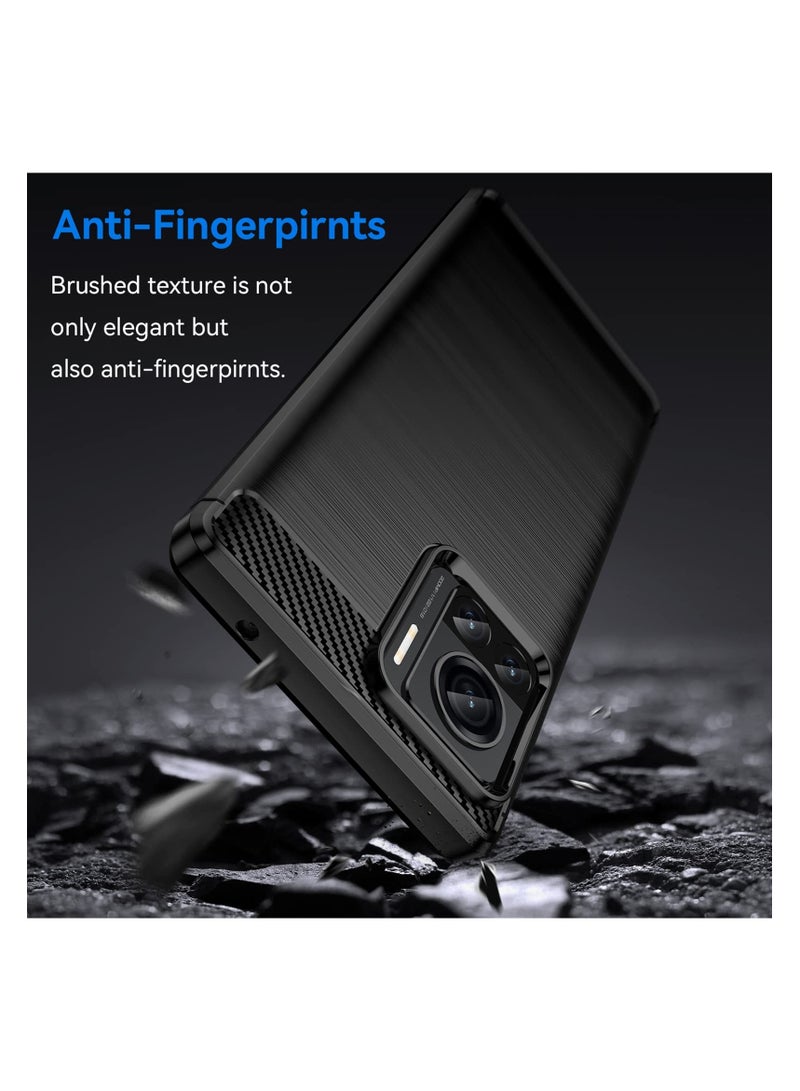 Aookay 1+2,Case for Motorola Edge 30 Ultra,TPU+Leather Design,Lightweight Durable Impact-Resistant Case with 2 Tempered Glass Screen Protector,Ultra-Thin,Metal lens protection (Edge 30 Ultra, Black) - Image 2