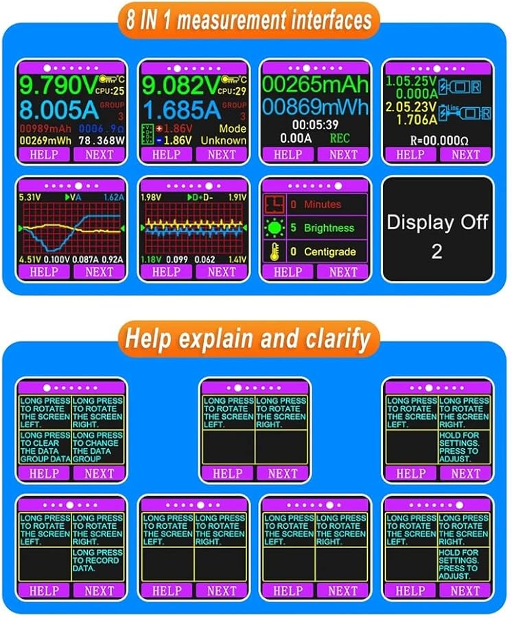 USB Tester Type C PD Digital Voltmeter Ammeter Current Meter Detector 8A 240W - Image 4