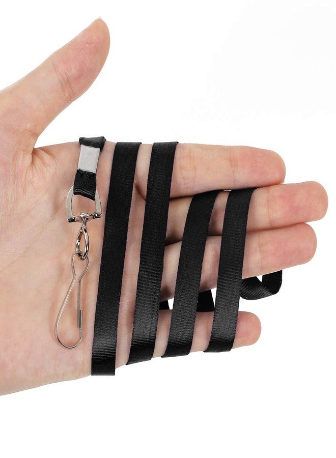 Antspirit Lanyards for Id Badges Lanyard with Clip Swivel Hooks for Name Tag ID Badge Holder, Employees, Students, Attendees(50, Black) - Image 2
