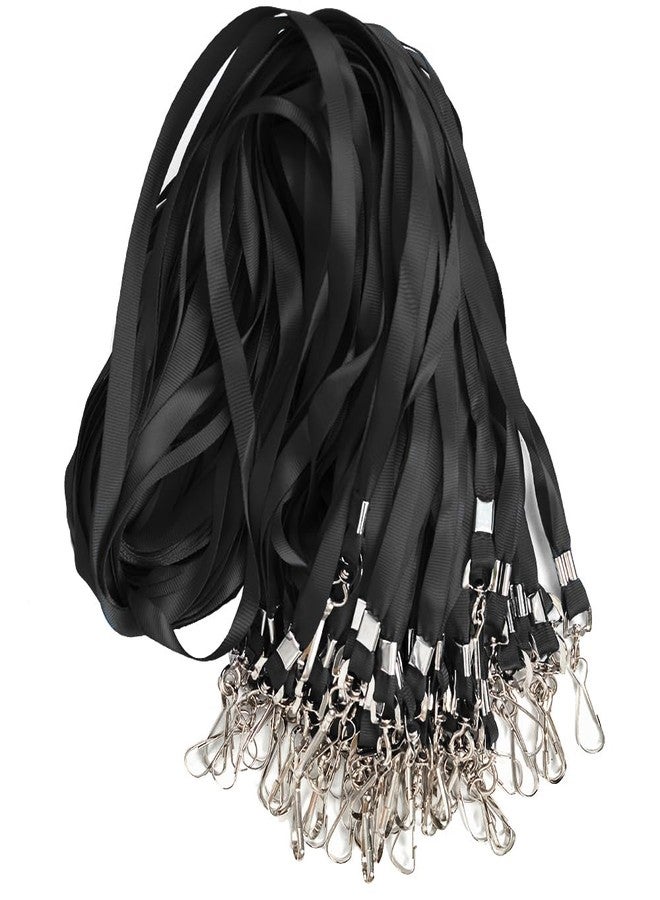 Antspirit Lanyards for Id Badges Lanyard with Clip Swivel Hooks for Name Tag ID Badge Holder, Employees, Students, Attendees(50, Black) - Image 1