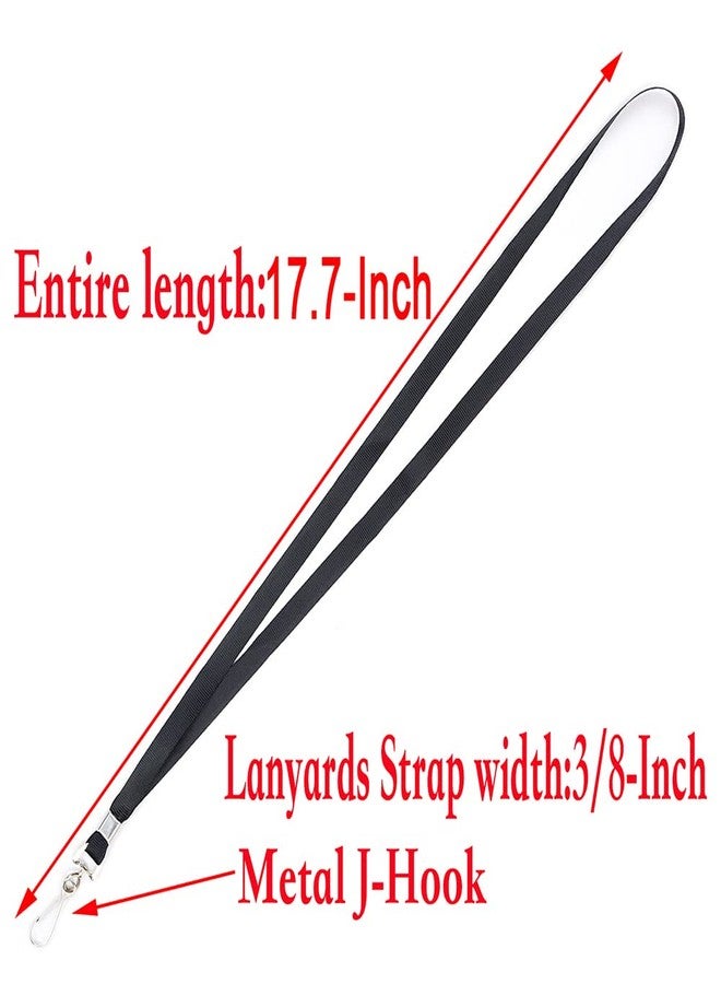 Antspirit Lanyards for Id Badges Lanyard with Clip Swivel Hooks for Name Tag ID Badge Holder, Employees, Students, Attendees(50, Black) - Image 5
