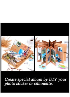 KASTWAVE Scrapbooks Hardcover Photo Albums 4 x 6 Inch Photos Hand Made Kraft Paper for DIY Scrapbooking Anniversary Sketchbook Wedding Day Gifts  - Image 4