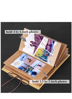 KASTWAVE Scrapbooks Hardcover Photo Albums 4 x 6 Inch Photos Hand Made Kraft Paper for DIY Scrapbooking Anniversary Sketchbook Wedding Day Gifts  - Image 3