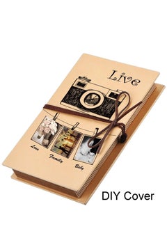 KASTWAVE Scrapbooks Hardcover Photo Albums 4 x 6 Inch Photos Hand Made Kraft Paper for DIY Scrapbooking Anniversary Sketchbook Wedding Day Gifts  - Image 5